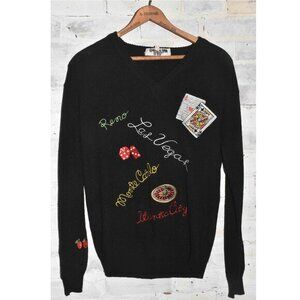 1950’s Stunning Shirlee Designs Las Vegas Gambling Sweater Size L*